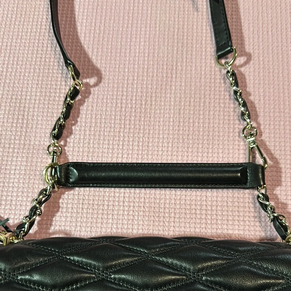 DKNY Slouchy Quilted Women's Crossbody Shoulder Soft Lamb Leather Snap Handbag